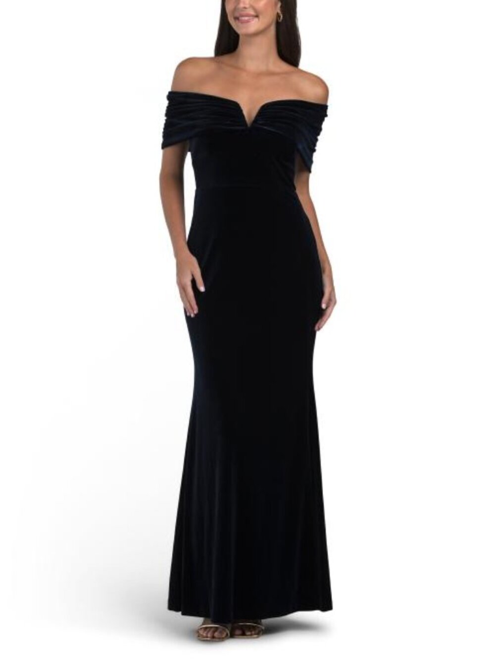 VINCE CAMUTO Velvet Off The Shoulder Gown
